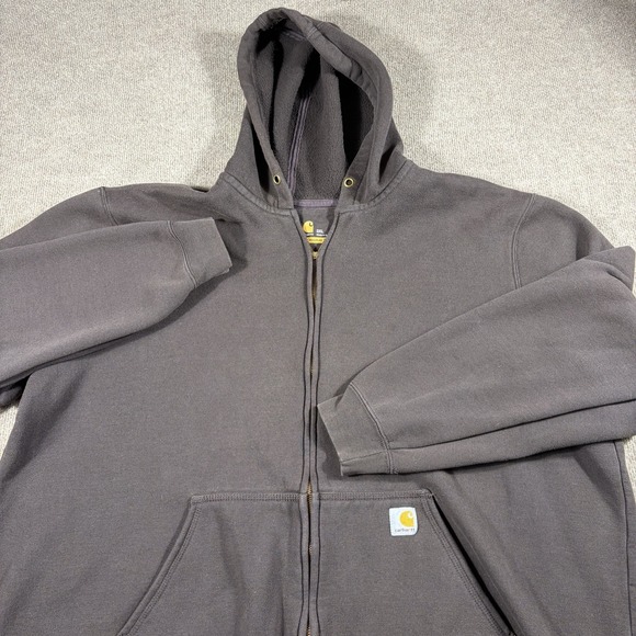 Carhartt Other - Carhartt Rain Defender Hoodie Mens 3XL Gray Thermal Lined Full Zip Workwear